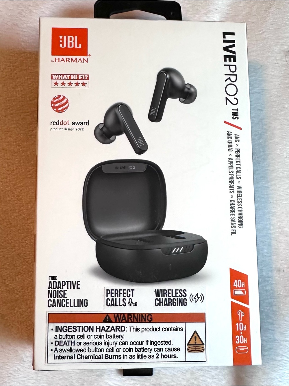 JBL Live Pro 2 TWS black true wireless noise-cancelling earbuds New in box